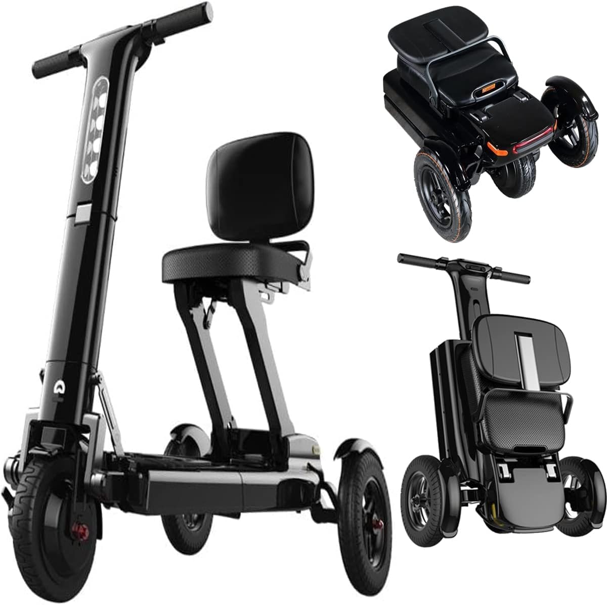 Amebee Foldable Mobility Scooter - Lightweight & Compact Travel Aid for Adults & Seniors - Portable Handicap Scooter with Strong Frame - Perfect for Shopping, Travel & Outdoor Activities