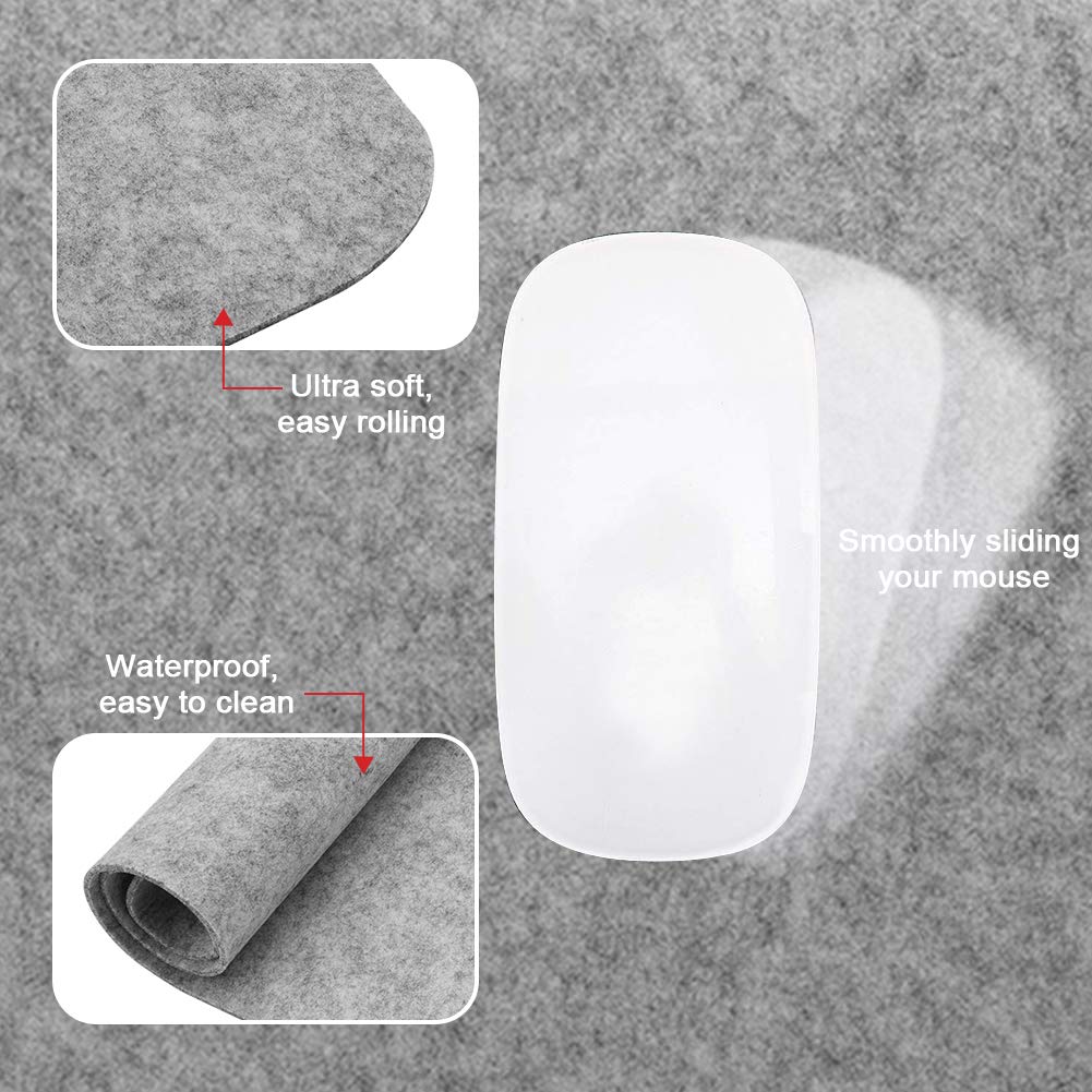 Large Extended Computer Desk Mat with Wrist Support - Non-Slip Keyboard & Mouse Pad for Comfortable Typing & Gaming | Perfect for Home Office, Workstation & Laptop Use (Grey)