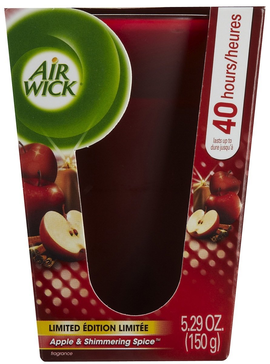 Air Wick Scented Candle - Apple & Cinnamon Velvet | Home Fragrance for Relaxation & Cozy Atmosphere | Perfect for Living Room, Bedroom & Bathroom