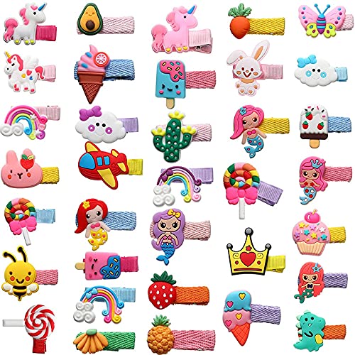 Belicia 10-Piece Cute Alligator Hair Clips Set for Baby Girls & Toddlers - Non-Slip Hair Accessories for Infants, Kids & Children - Perfect for School, Parties & Daily Styling