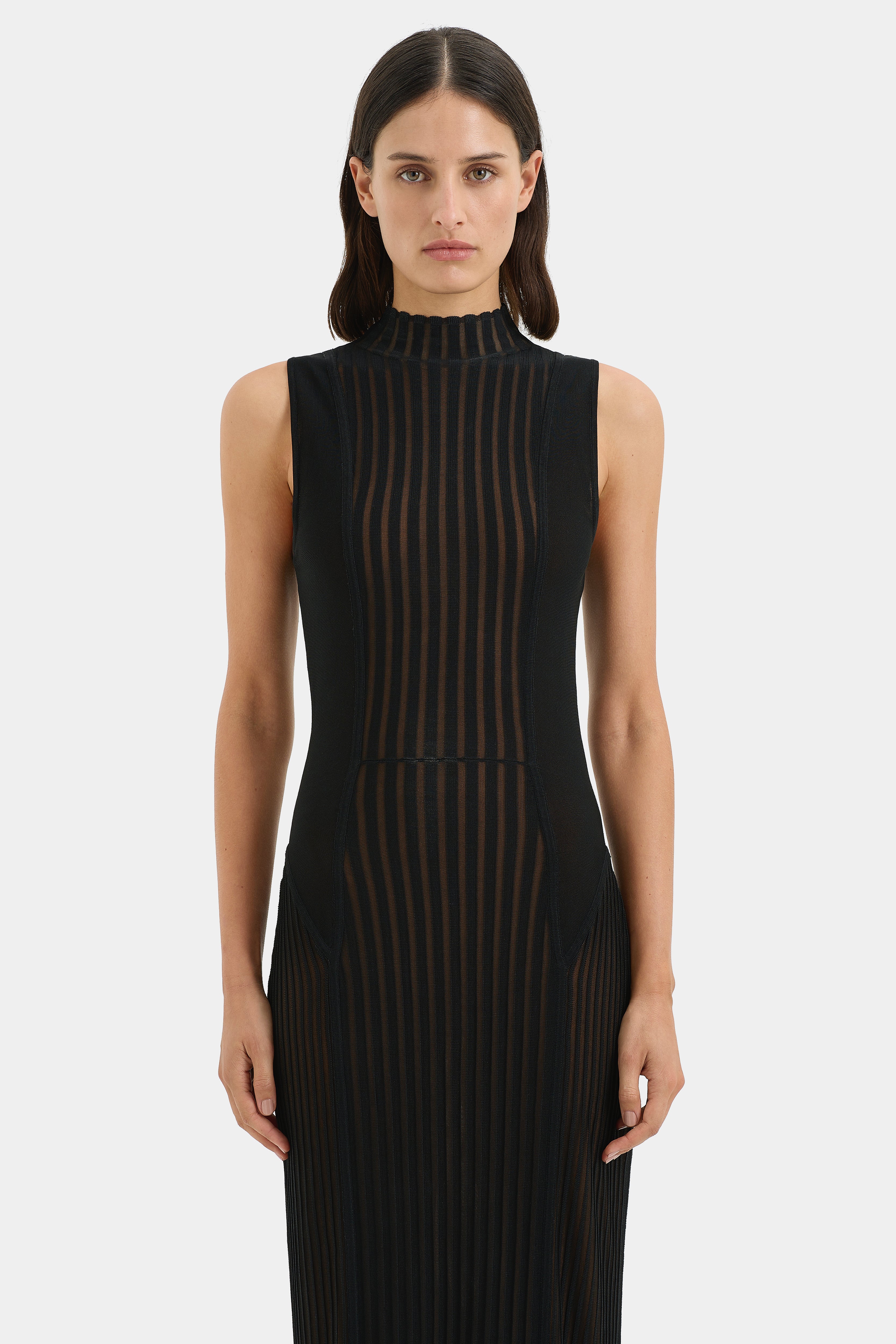 Azario Women's Elegant Column Dress - Slim Fit Midi Dress for Office, Party & Evening Wear | Perfect for Work, Cocktail Events & Special Occasions