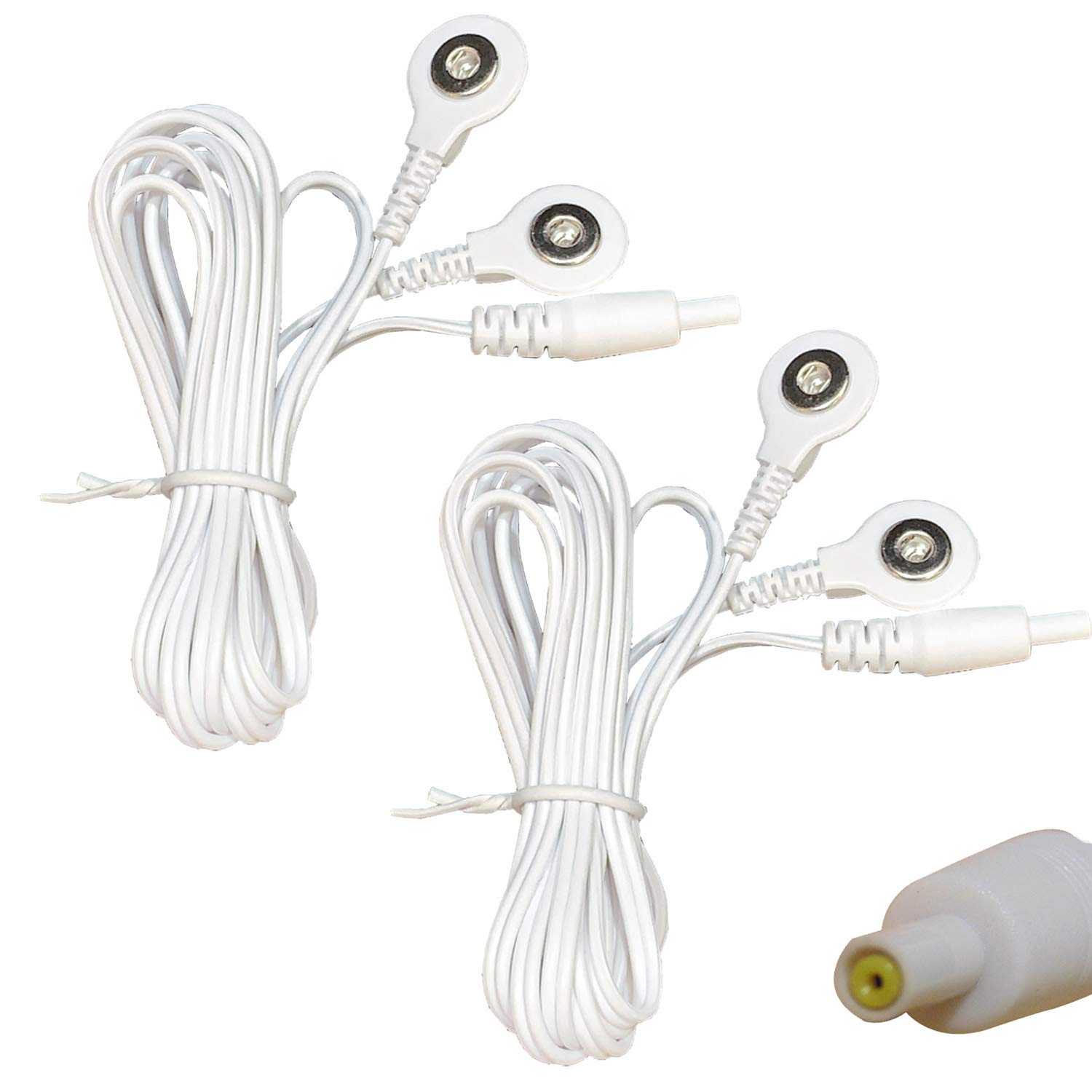 Snap/Stud Tens Electrode Leads with Standard Female Plug - Compatible with TENS Units for Pain Relief Therapy - Ideal for Home & Professional Use