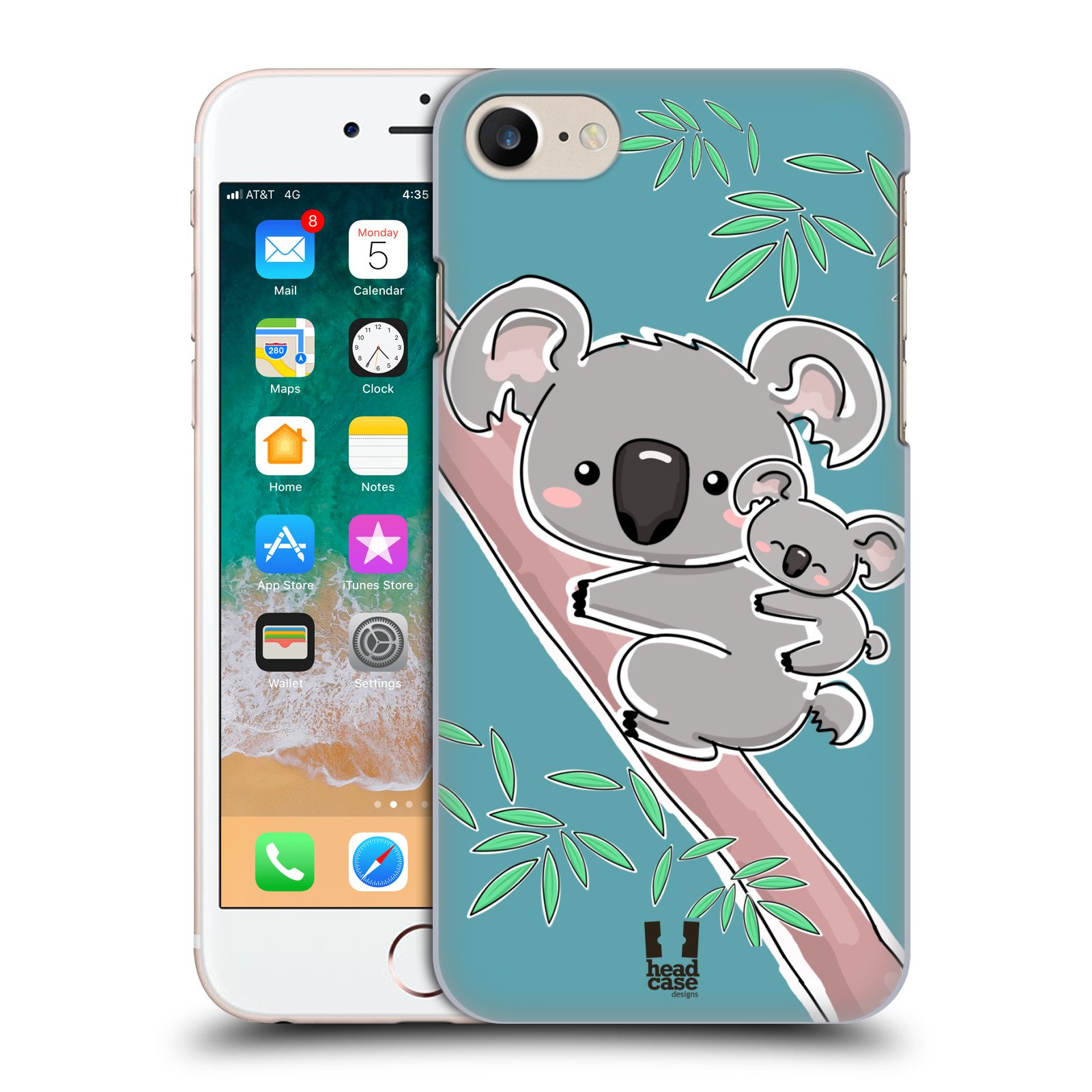 Koala & Baby Animal Hard Back Case for Apple iPhone 7/8/SE (2020 & 2022) - Durable Protective Phone Cover - Perfect for Nature Lovers & Parents