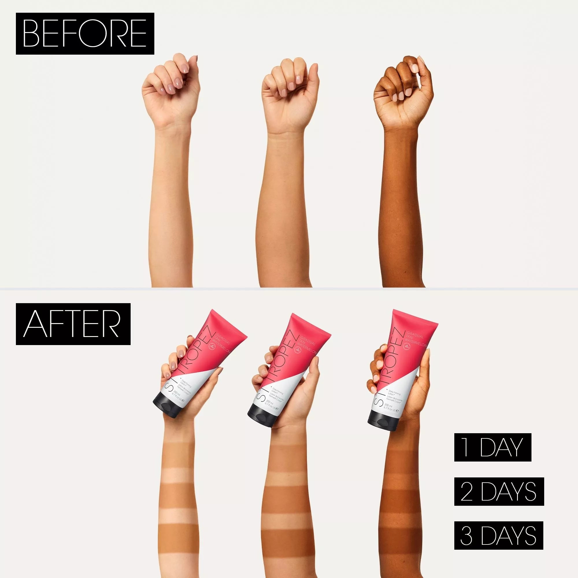 St. Tropez Watermelon Gradual Tan Firming Lotion - Natural Self Tanner for a Sun-Kissed Glow | Hydrating & Firming Body Moisturizer | Perfect for Summer, Vacations & Healthy-Looking Skin