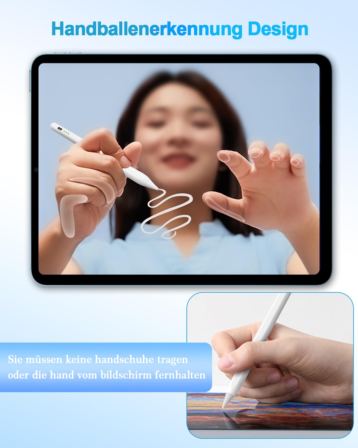Ciscle Stylus Pen for iPad 2018-2024 - Fast Charging, Tilt Sensitivity, Apple Pencil Compatible with iPad Pro M4, Air M2, Pro 13''/12.9''/11'', iPad 10/9/8/7/6, Mini 6/5, Air 5/4/3 - Perfect for Drawing, Note-Taking & Digital Art