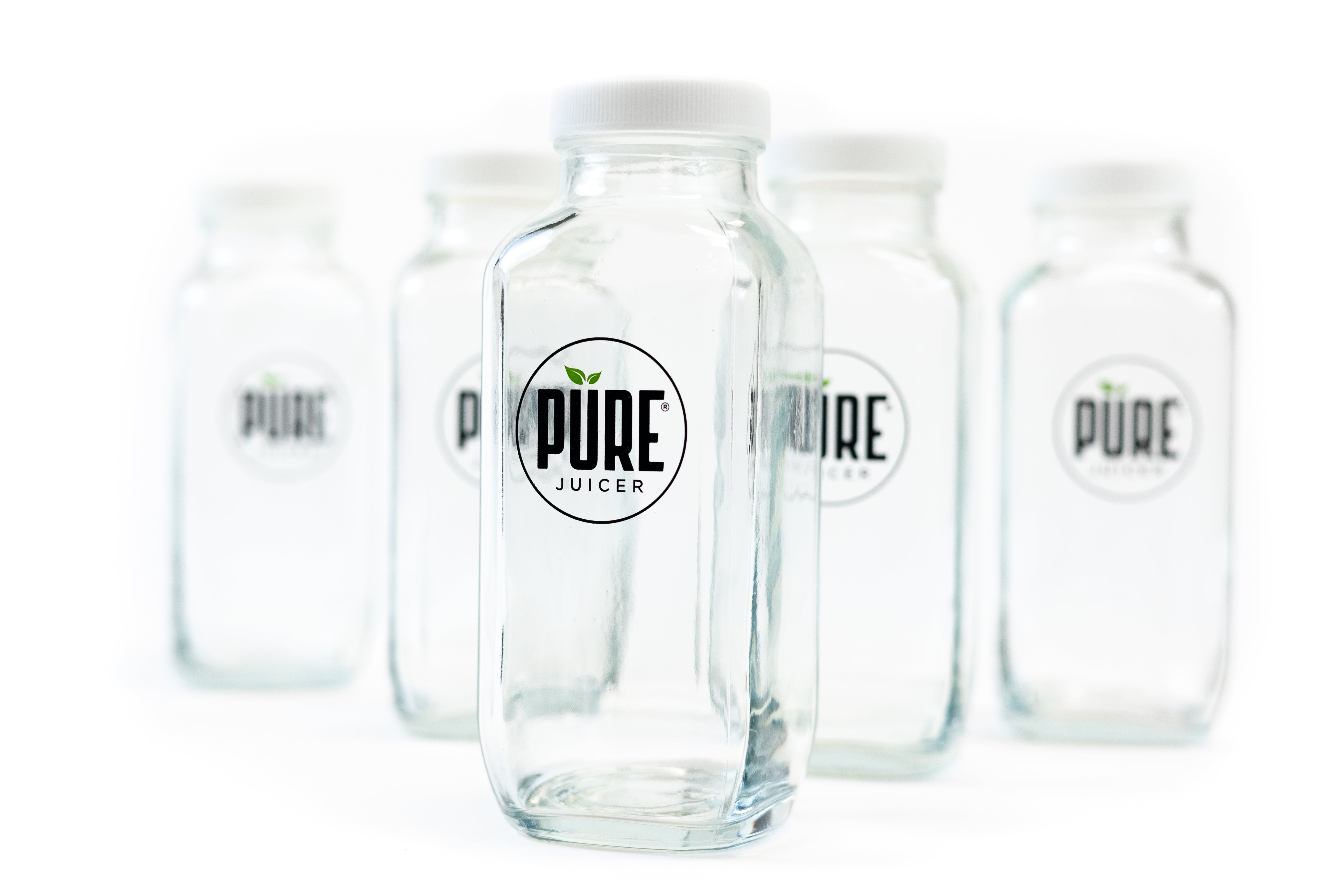 Premium Glass Juice Jars Set for Cold Press Juicer - BPA Free, Leak Proof Containers for Fresh Juices, Smoothies & Healthy Drinks - Perfect for Home, Gym & Office Use