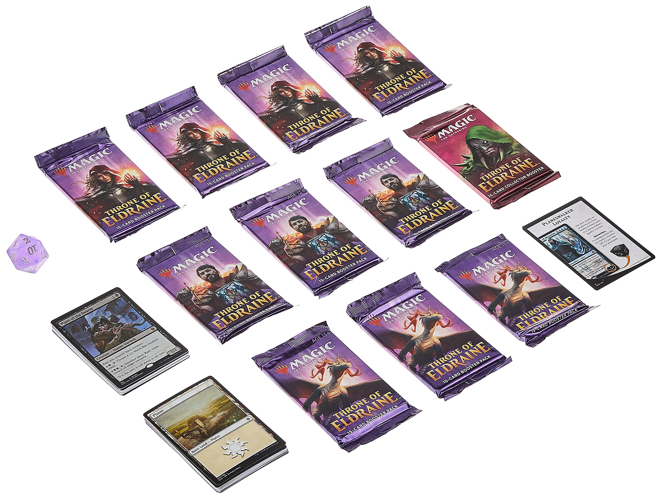 Magic The Gathering Throne of Eldraine Bundle Gift Edition - Alternate Art Cards, 10 Booster Packs + 1 Collector Booster with Premium Accessories | Perfect for MTG Collectors & Game Nights