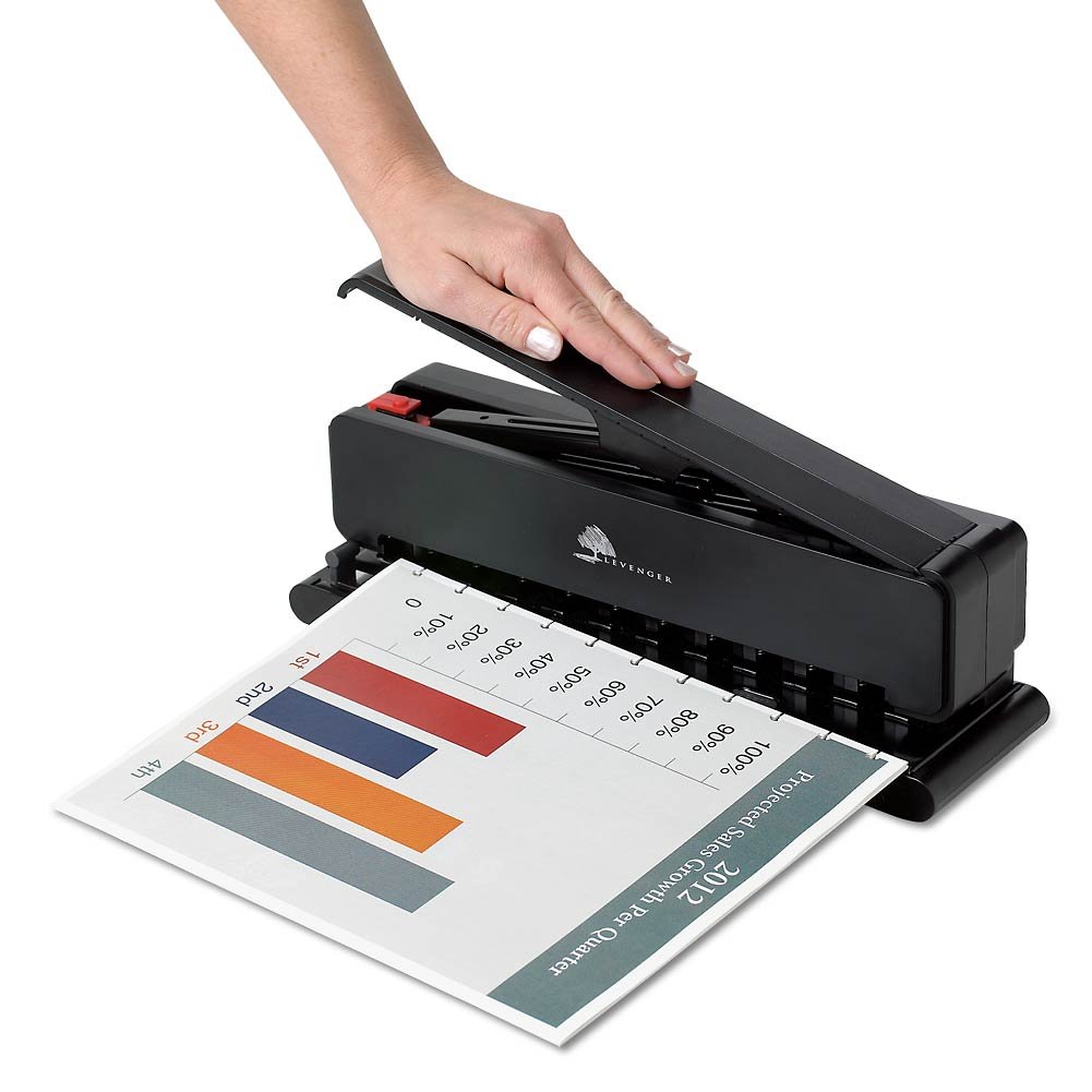 Levenger Circa Leverage Discbound Hole Punch - Heavy-Duty Large Paper Puncher for Notebooks, Binders & Journals | Office & Home Organization Supplies | Perfect for Business Documents, School Projects & DIY Planners