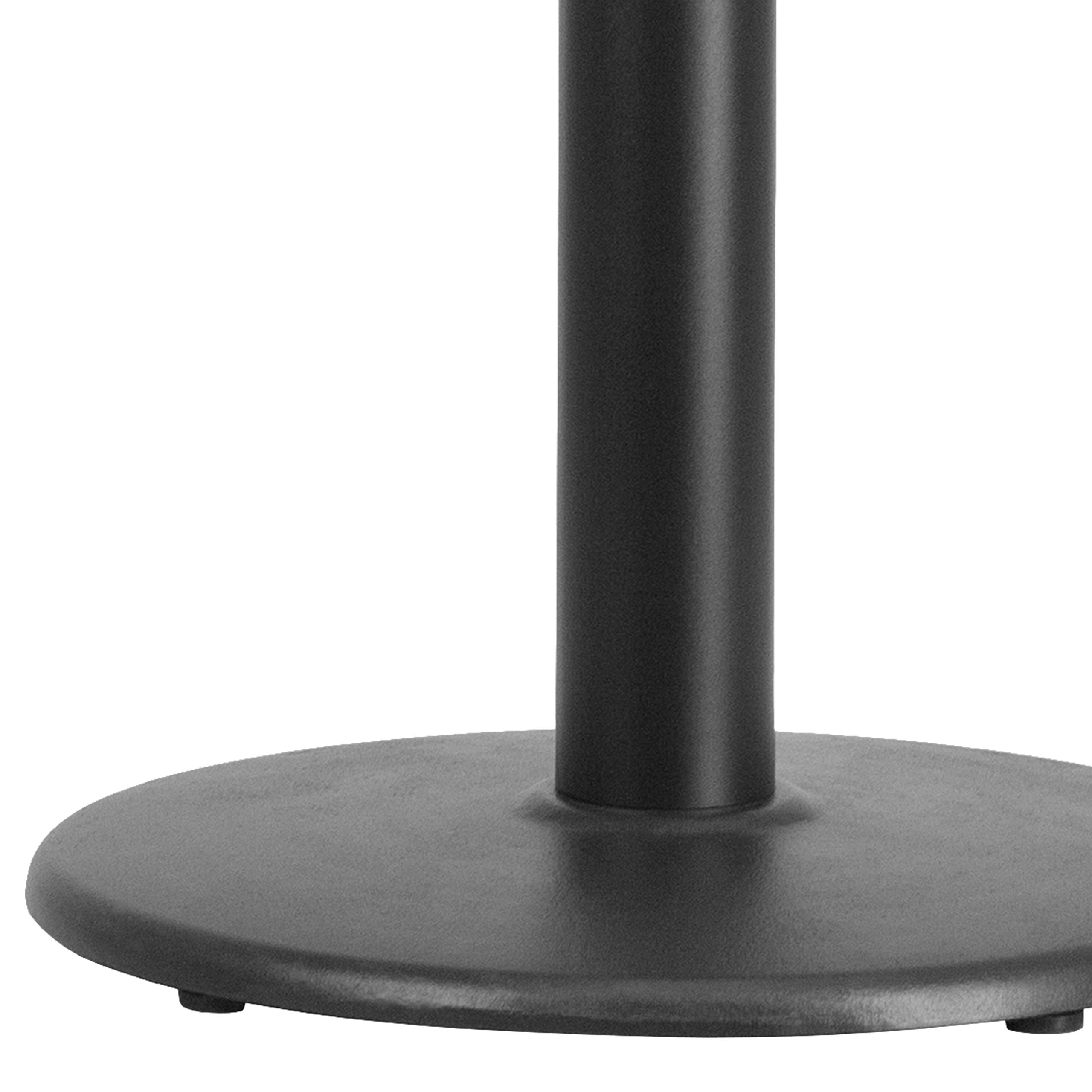 EMMA + OLIVER 18 Inch Round Cast Iron Table Base - Heavy Duty Metal Patio Dining Table Stand for Outdoor Garden, Restaurant, and Bistro Use