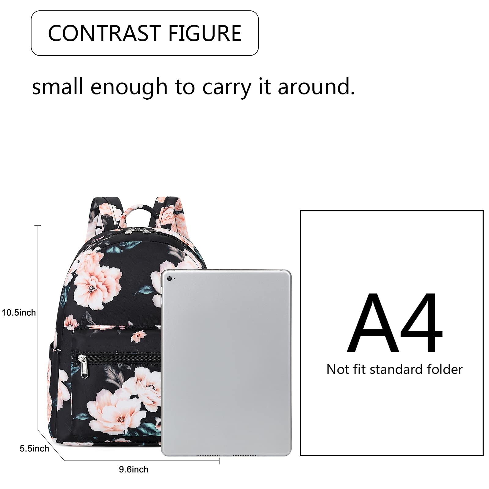 Bluboon Girls Mini Backpack for Women & Teens - Cute Small Backpack Purse, Lightweight Casual School Bookbag for Daily Use, Travel & College Campus