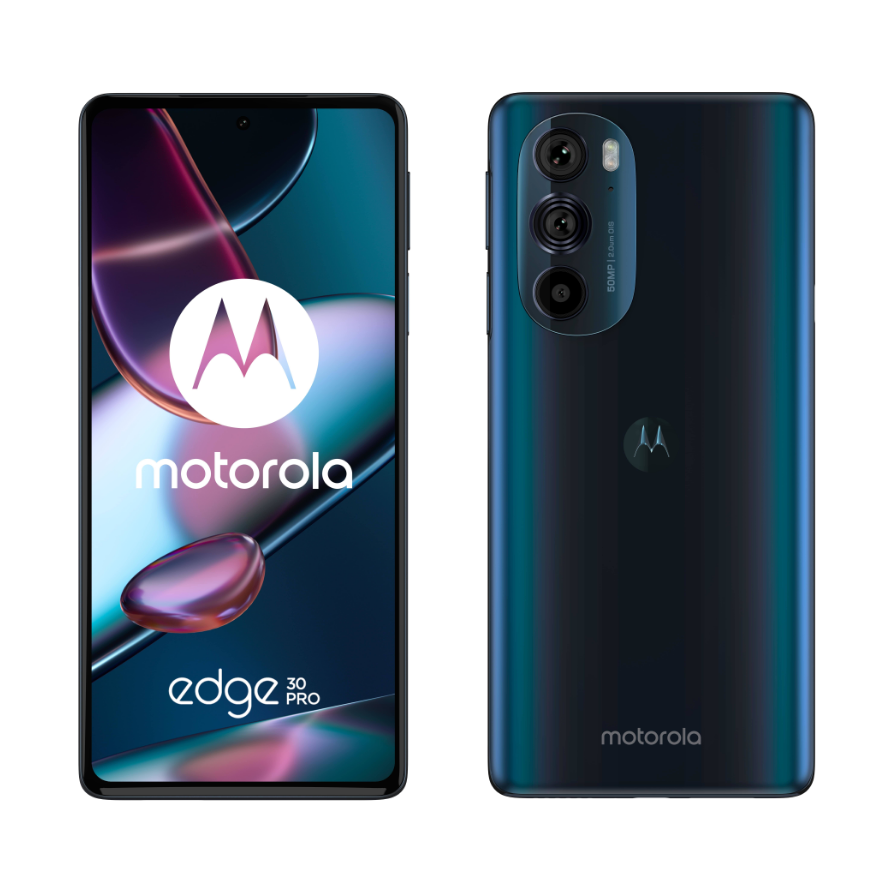 Motorola Edge 30 Pro Unlocked Smartphone - 12GB RAM 256GB Storage, Dual SIM GSM (No CDMA), Cosmos Blue - Perfect for Business Travelers & International Students
