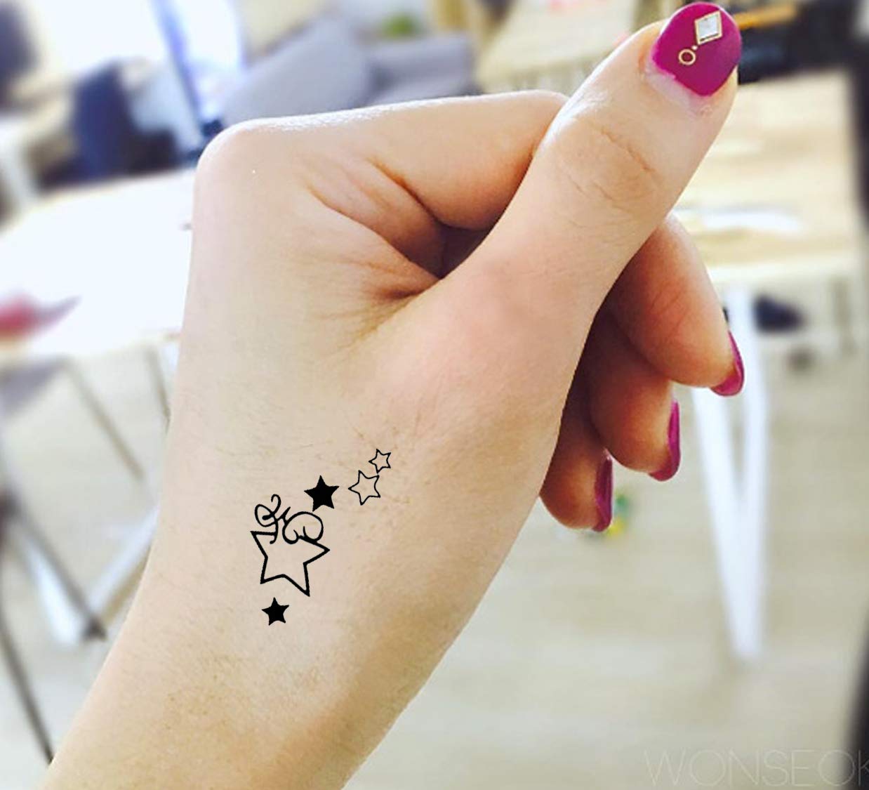 Waterproof Temporary Tattoo Stickers for Men & Women - 3D Realistic Flowers, Butterflies, Stars, Angels, Wolves & Armband Designs (60x105mm) | Perfect for Parties, Halloween, Cosplay & Body Art