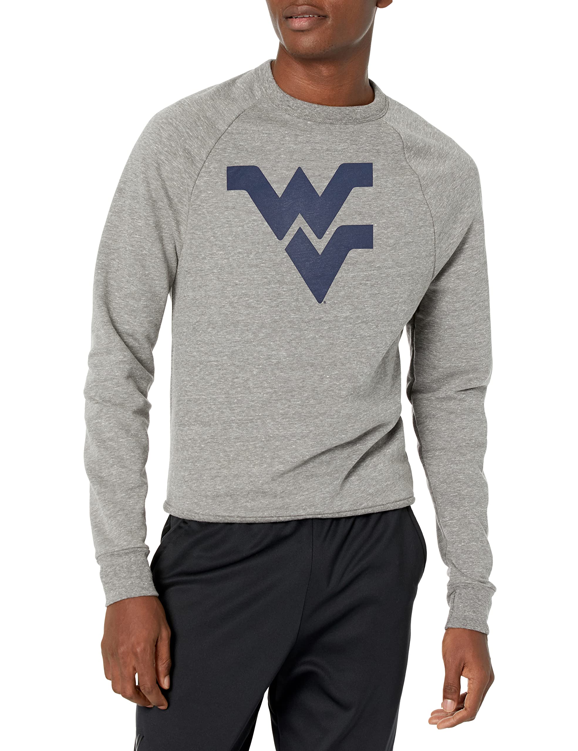 Blue 84 Men's Vintage Tri-Blend Crewneck Sweatshirt - Soft Cotton Blend Casual Pullover for Everyday Wear, Gym & Outdoor Activities