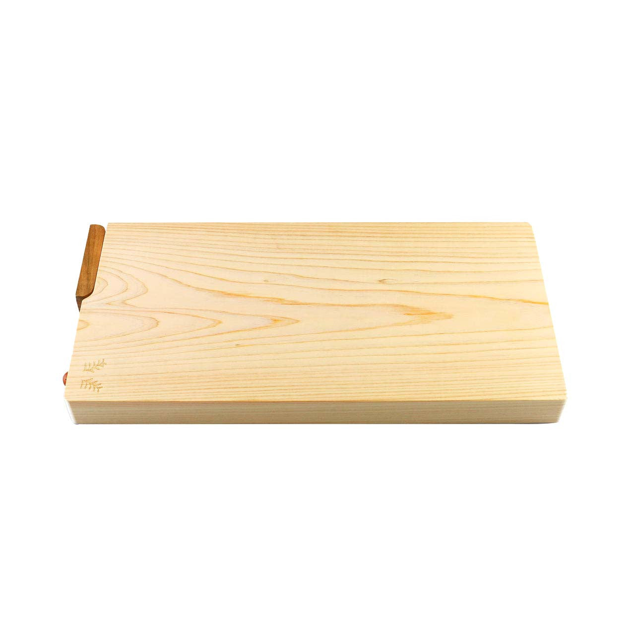 Premium Hinoki Japanese Cypress Wood Cutting Board with Stand - 14.2