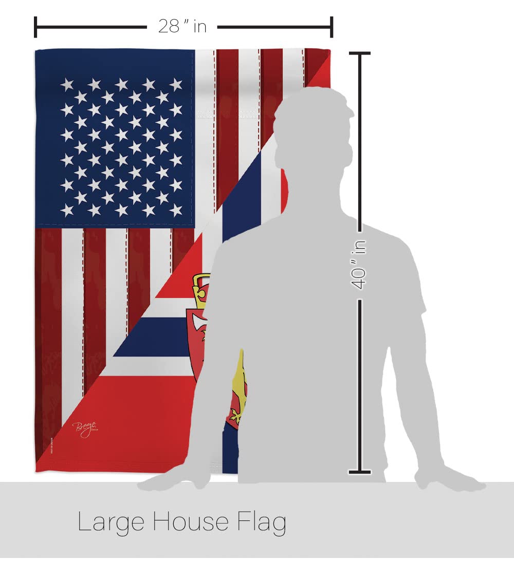 Norway-US Friendship House Flag Set 28x40