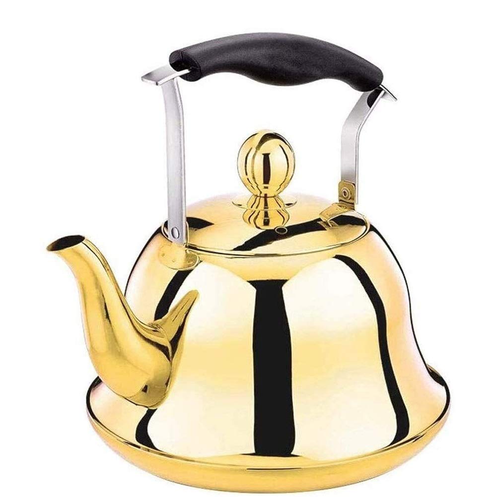 Premium Stainless Steel Whistling Tea Kettle for Stove Top - 1L Induction Safe Teapot with Heat Resistant Handle for Gas & Electric Stoves - Perfect for Home Kitchen, Office, or Camping Use (Color: Blue)