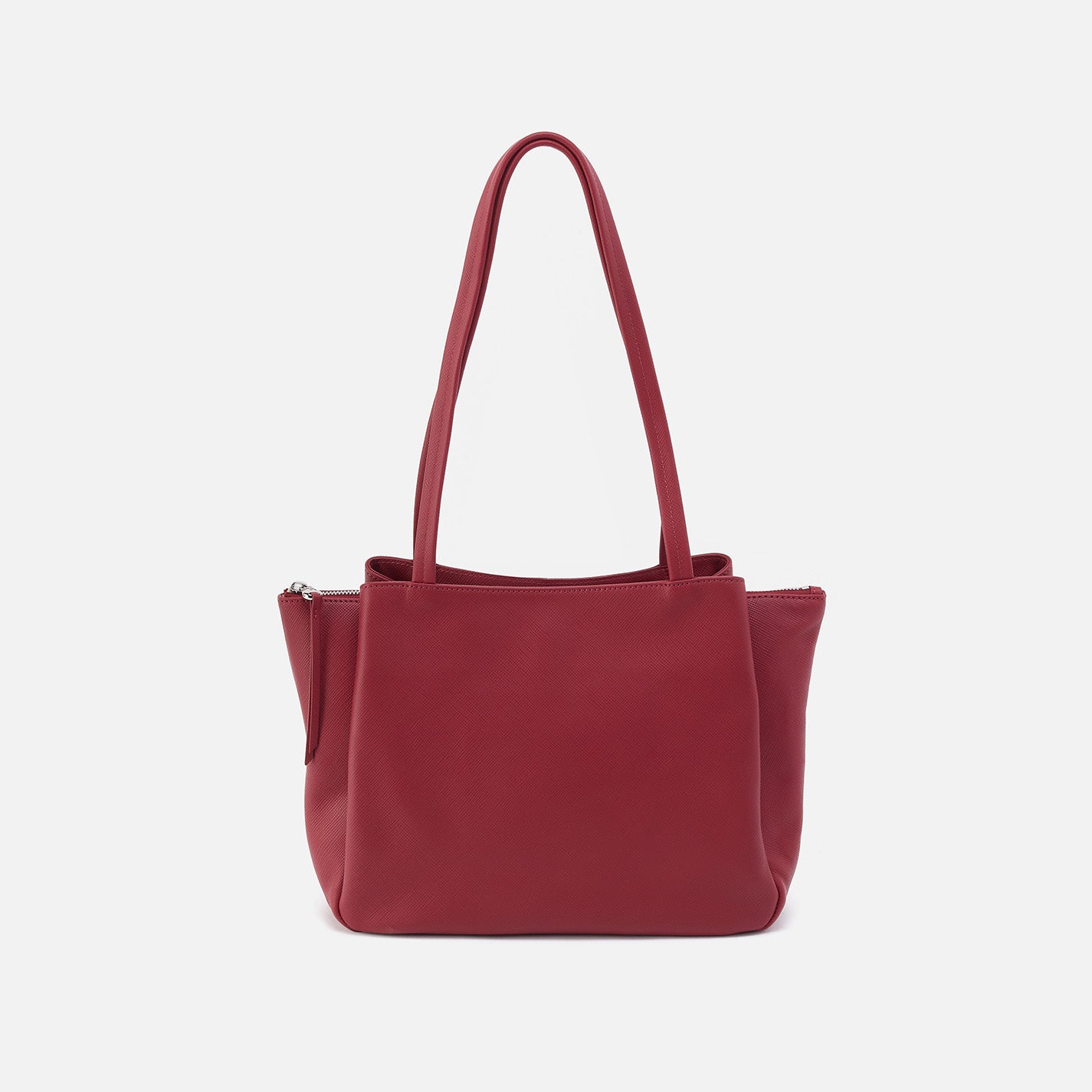 Premium Soft Saffiano Leather Medium Tote Bag in Cranberry - Stylish Work Bag, Travel Tote & Everyday Purse for Women