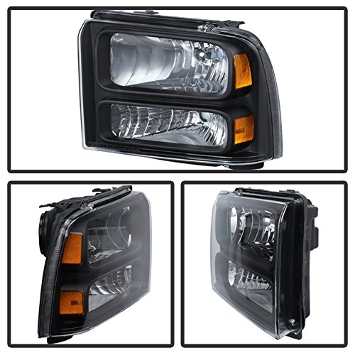 Xtune Crystal Clear Headlights for 2005-2007 Ford F250 F350 F450 Super Duty Trucks - Upgrade Your Night Driving & Off-Road Visibility