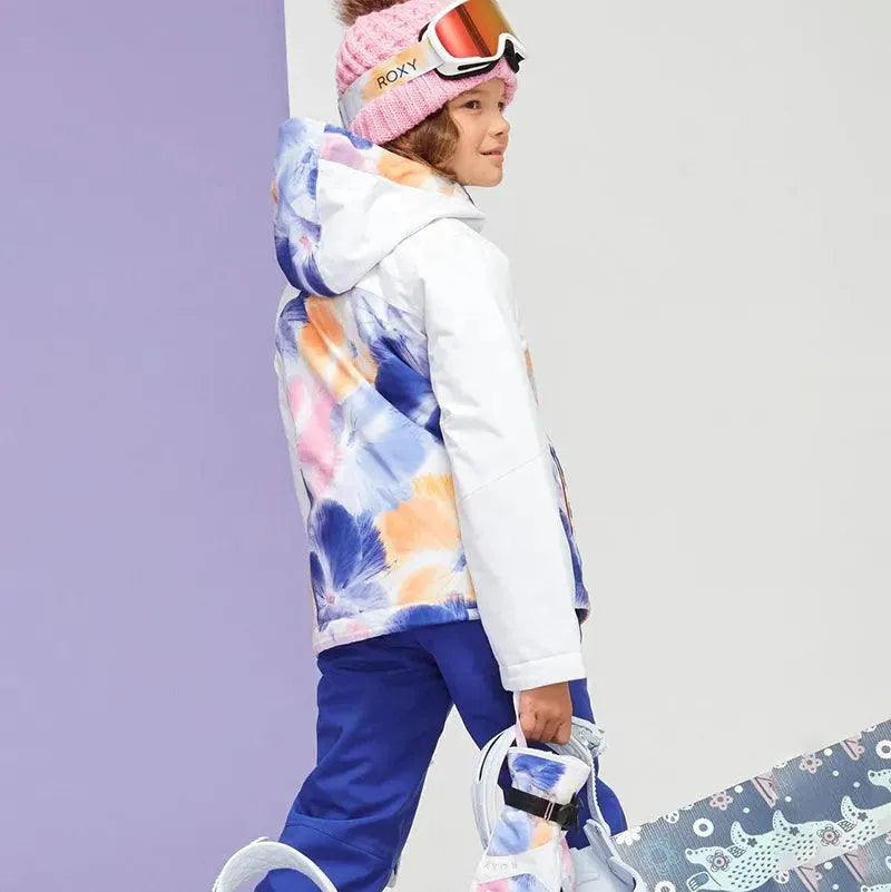 ROXY Girls' Greywood Snow Jacket - Waterproof Winter Coat for Kids - Perfect for Skiing, Snowboarding & Outdoor Adventures