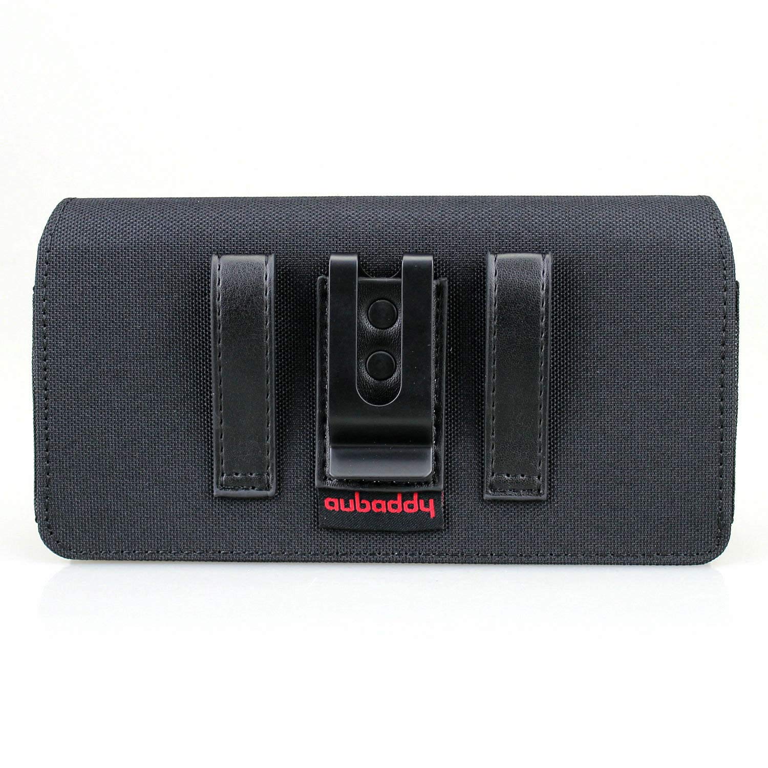 Aubaddy Dual Phone Holster Pouch - Belt Clip Case for 2 Phones - Compatible with iPhone 16/15/14/13/12/11 Pro Max/Plus & Samsung Galaxy S23/S22/S21/S20 Ultra/Plus/Fe (Large Size) - Perfect for Work, Travel, Hiking & Outdoor Activities