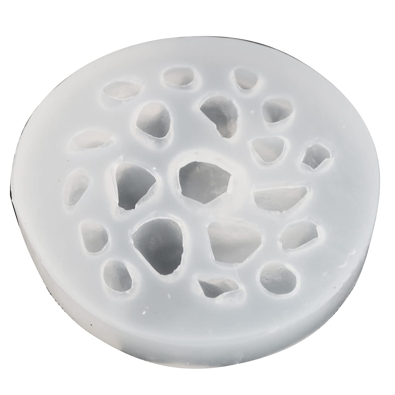 LQ Industrial 20-Cavity Silicone Stone Molds for DIY River Pebble & Irregular Stone Making - Perfect for Concrete, Resin, Plaster Crafts, Garden Decor and Home Improvement Projects