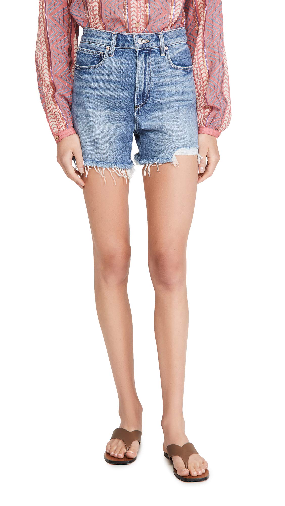 PAIGE Women's Dani High Waisted Denim Shorts - Comfortable Stretch Jeans Shorts for Summer, Casual Outfits & Beach Vacations