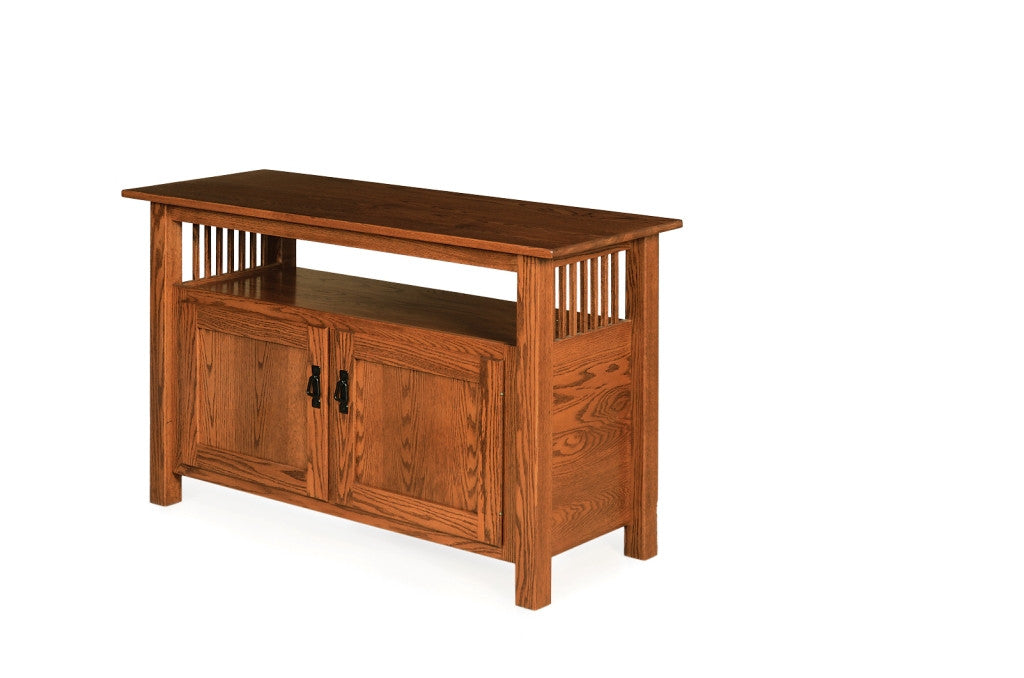 The Alamo Mission One Shelf Entertainment Center - Stylish TV Stand with Storage for Living Room, Bedroom & Home Theater