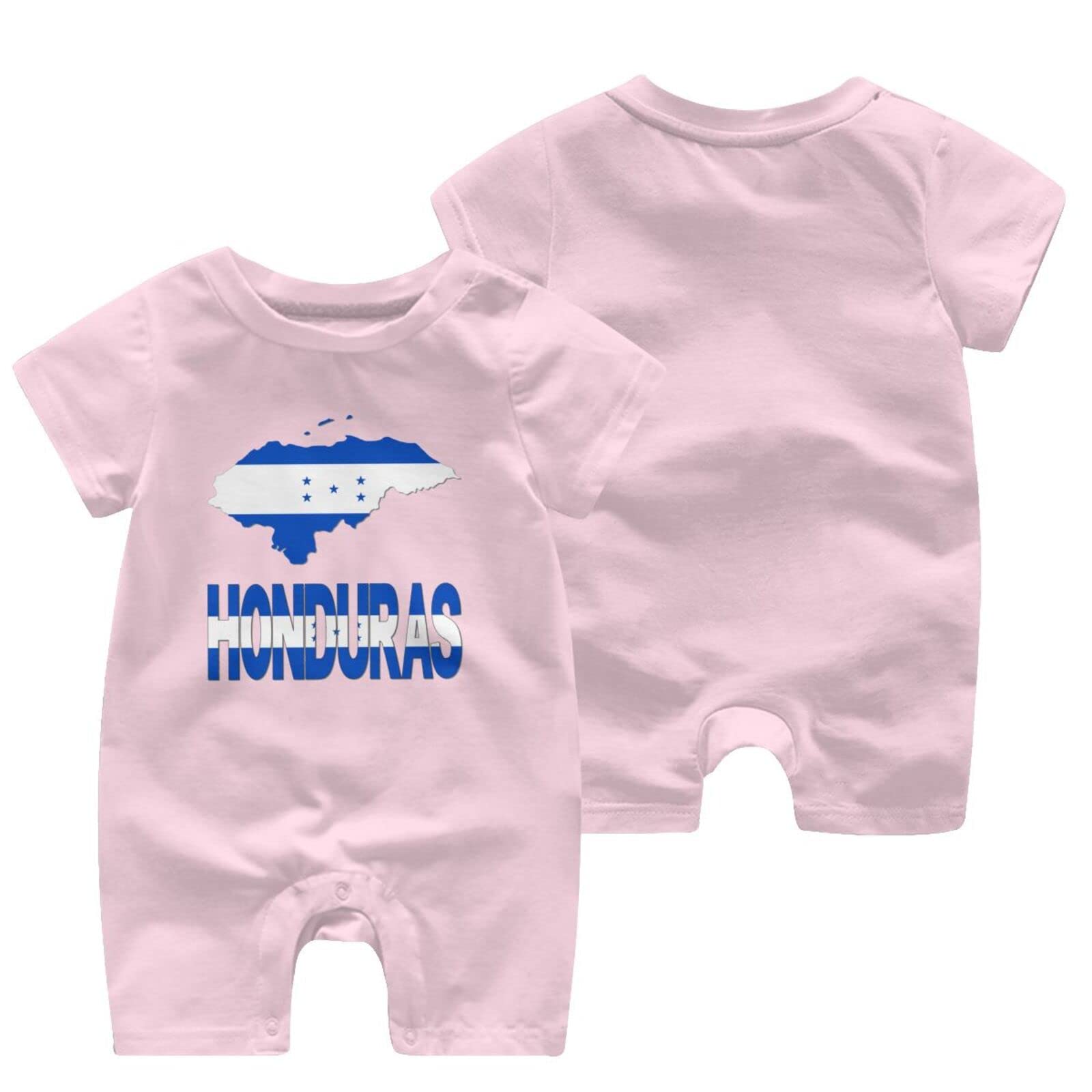 Honduras Map Flag Baby Romper Jumpsuit - Newborn Short Sleeve Bodysuit for Boys & Girls | Perfect for National Holidays, Cultural Events & Photo Shoots