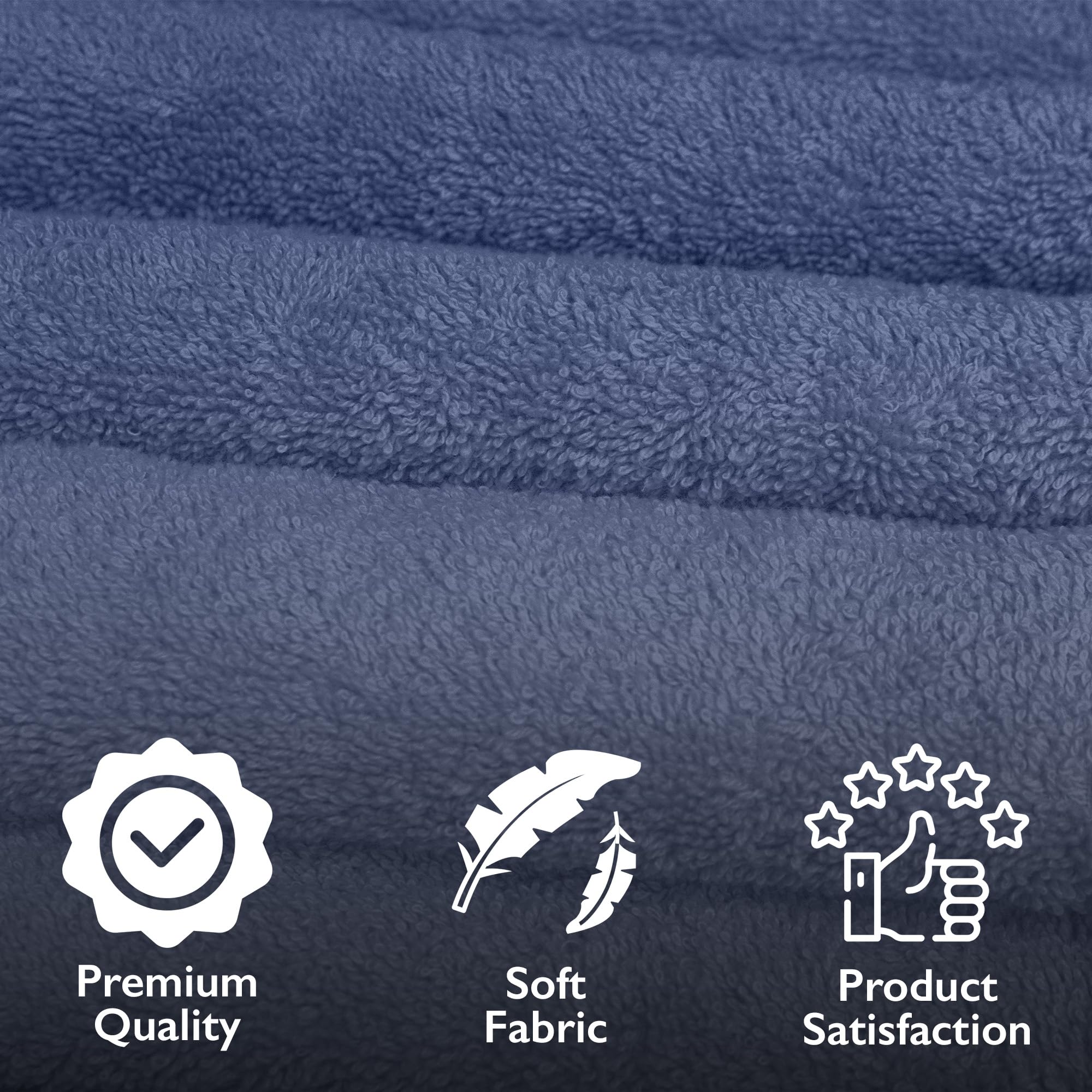 Luxury 6-Piece Shelly Towel Set - 100% Premium Cotton Terry Cloth Bath Towels (2), Hand Towels (2) & Washcloths (2) | Ultra Soft, Quick Dry & Highly Absorbent | Perfect for Spa, Bathroom & Guest Use