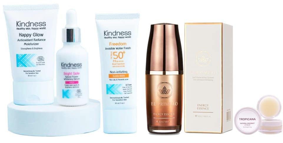 Y-1456 Invisible Water Sunscreen SPF 50ml with Collagen & Energy Essence | Kindness Freedom Skincare Set | DHL Express Shipping | Perfect for Daily Sun Protection & Anti-Aging Care | Free Tomato Facial Mask Included