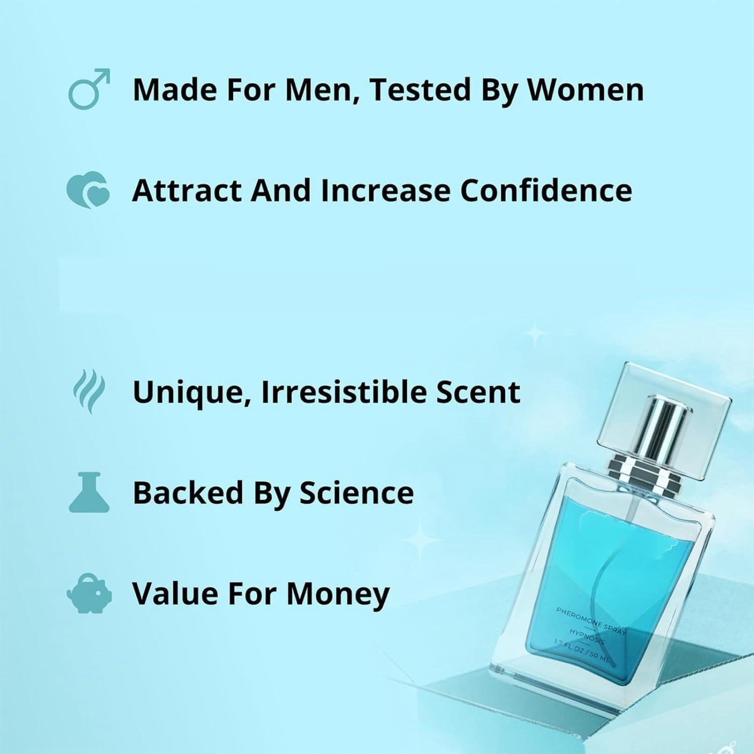 Best Men's Cologne with Pheromones - Hypnotic & Romantic Long-Lasting Perfume for Attraction & Confidence - Perfect for Dates, Nightlife & Special Occasions