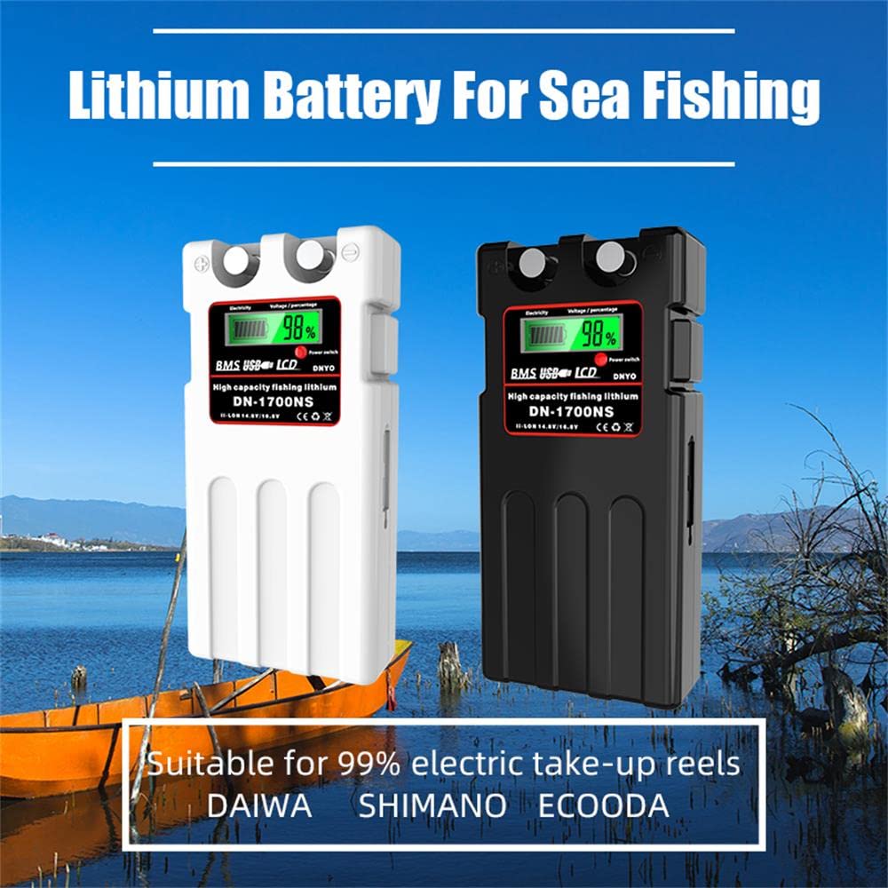 12V 17500mAh Rechargeable Lithium Battery for Sea Fishing Boats & Electric Fishing Reels - Compatible with Daiwa & Shimano - Long Lasting Power for Deep Sea Fishing & Trolling