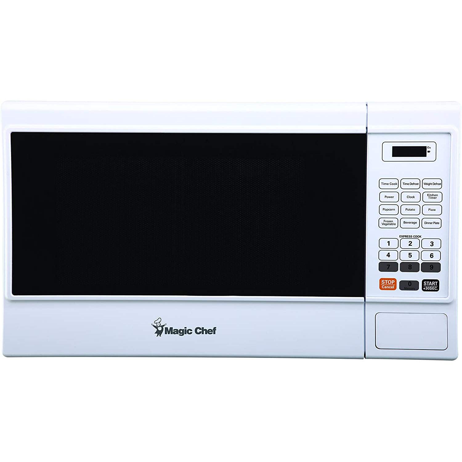 Magic Chef Countertop Microwave Oven - 1000W, 1.3 Cu Ft Compact White Microwave for Small Spaces - Perfect for Dorms, Apartments & Office Kitchens
