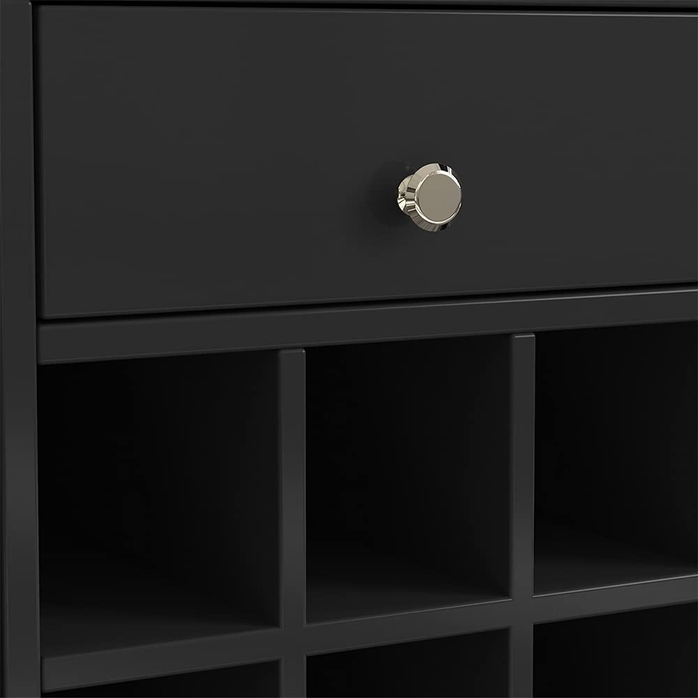 Buffet Server Sideboard with Wine Storage | Farmhouse Wooden Kitchen Organizer, Cabinet & Drawer Console Table for Dining Room & Kitchen Furniture | Perfect for Entertaining & Home Decor