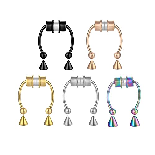 2021 Fashion Fake Nose Ring - Alloy Magnetic Septum Hoop for Women | Body Jewelry & Gift Ideas | Perfect for Parties, Cosplay & Everyday Wear