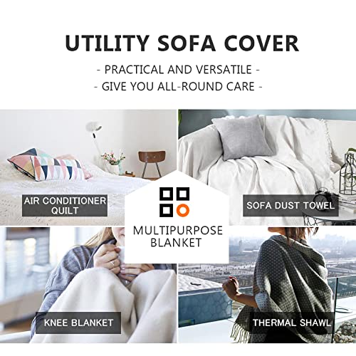 MEETSKY Washable Sofa Slipcover for Sectional & L-Shaped Couches - Soft, Thick, Durable Sofa Cover Blanket - XX-Large 91