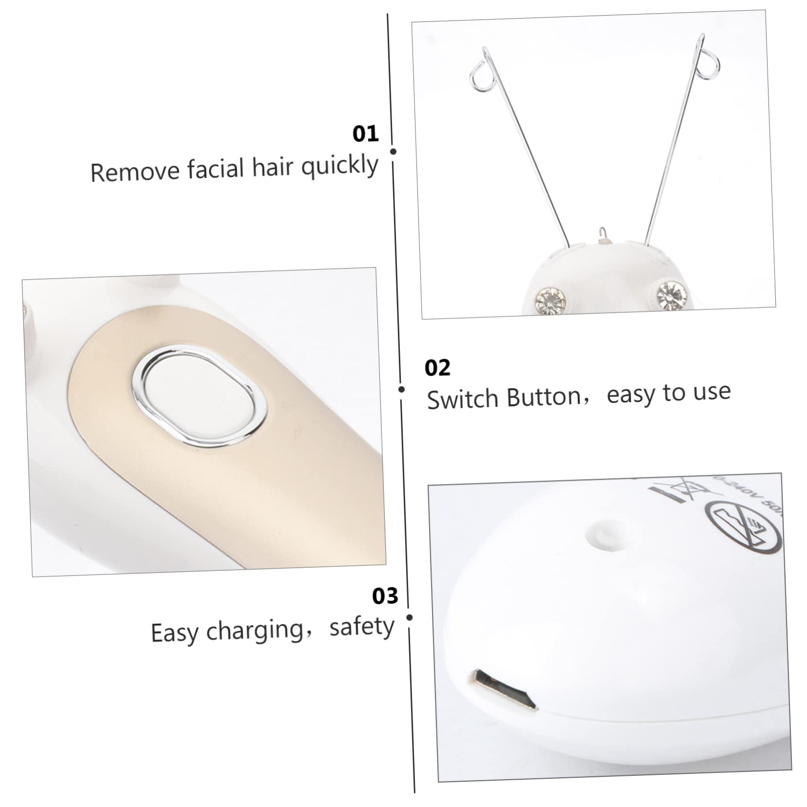 DOITOOL Electric Facial Hair Remover for Women - USB Rechargeable Eyebrow & Face Shaver Trimmer Epilator - Perfect for Travel, Home & Salon Use