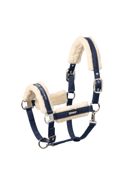Eskadron Faux Fur Double Pin Buckle Adjustable Horse Headcollar - Soft & Secure for Training, Grooming, and Stable Use