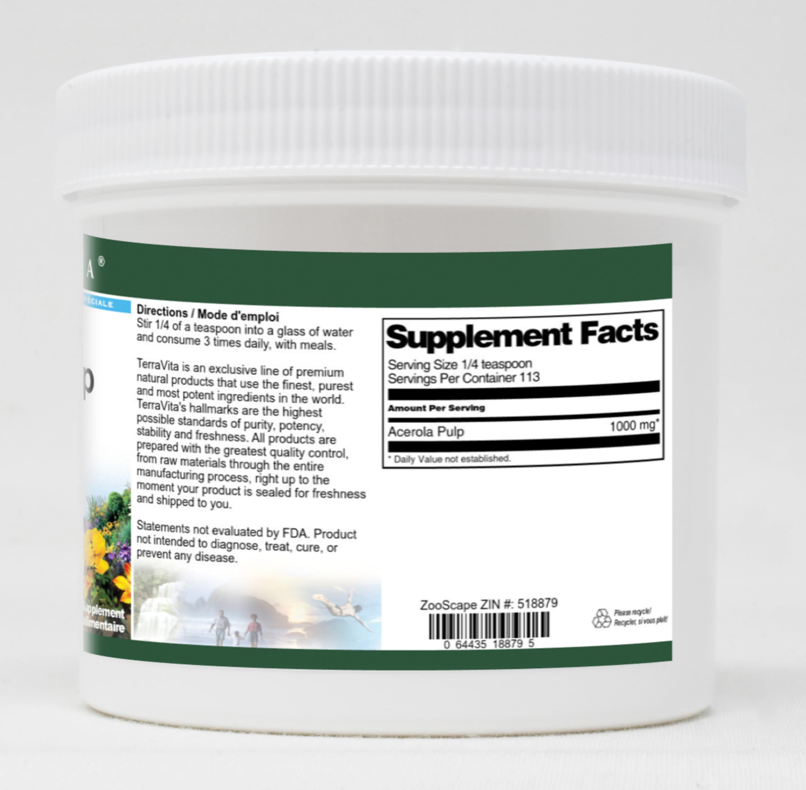 Acerola Pulp Powder (4 oz, Pack of 2) - Natural Vitamin C Supplement for Immune Support - Perfect for Smoothies, Baking & DIY Skincare