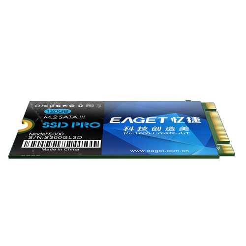 EAGET S300 120GB SSD Internal Solid State Drive - M.2 SATA III 6Gb/s NGFF Hard Disk for Laptop & Desktop PC Upgrade - Faster Boot, Gaming, and Data Transfer