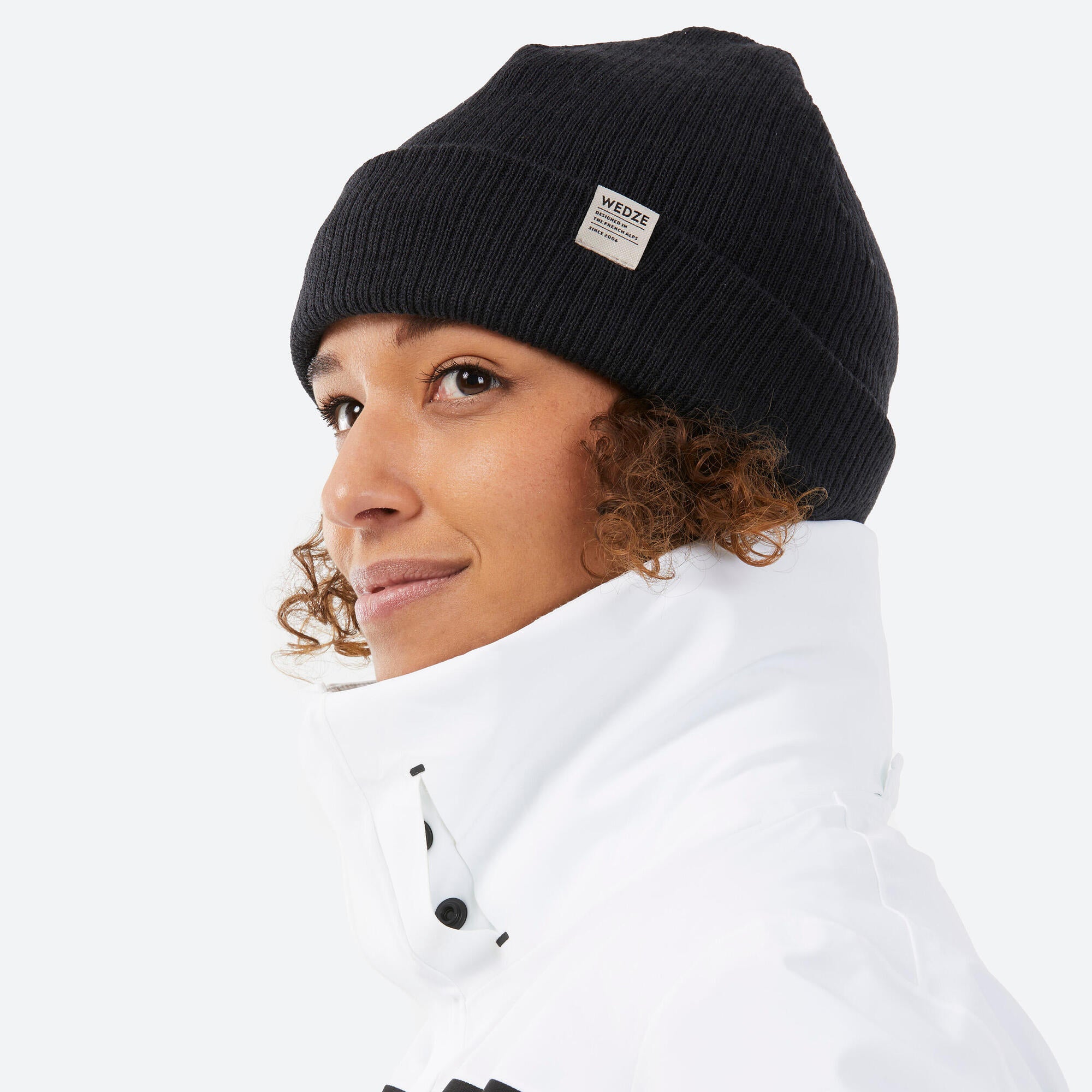 Wedze Fisherman Knit Beanie - Warm Winter Hat for Men & Women - Soft Acrylic Wool Blend - Perfect for Skiing, Hiking & Outdoor Activities