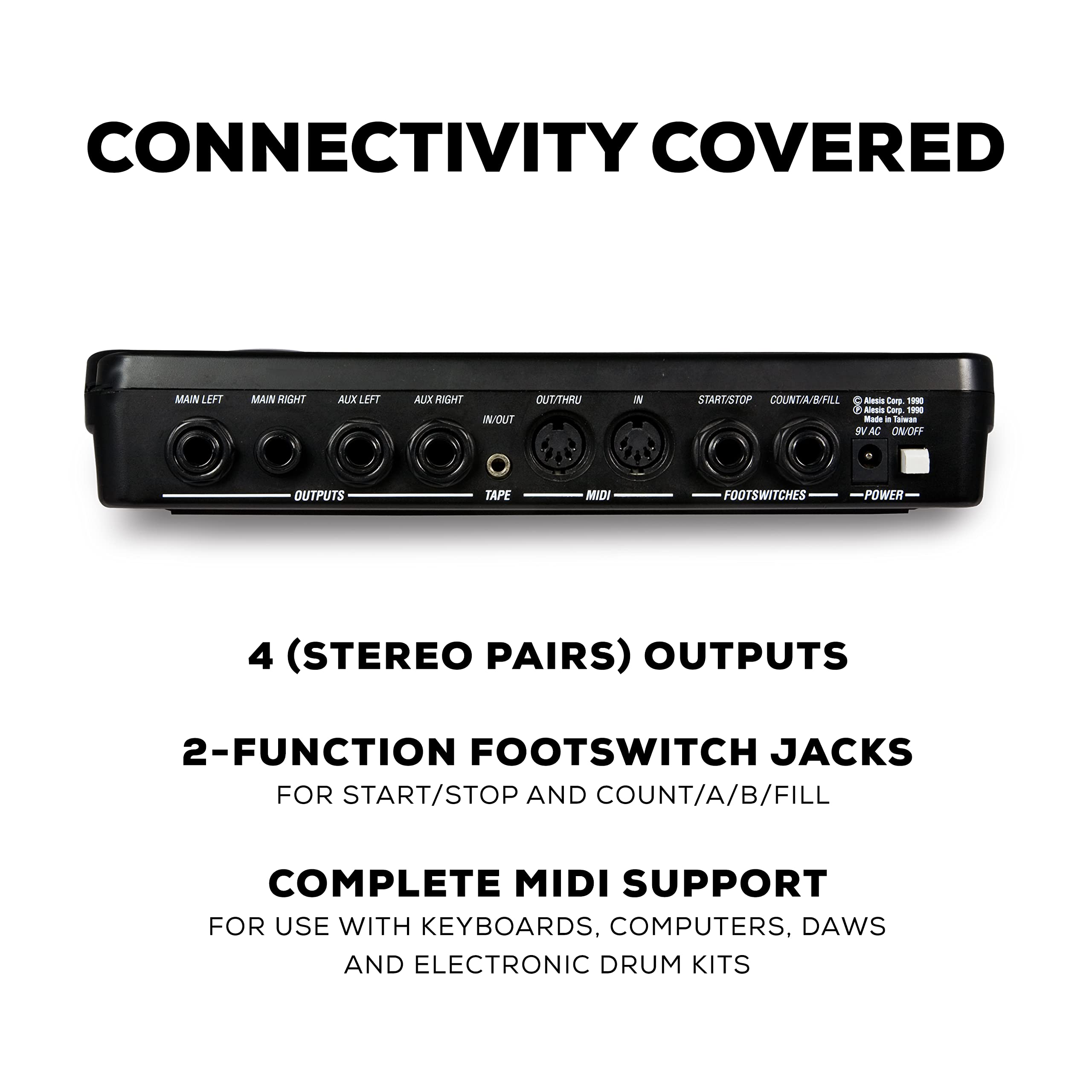 Alesis SR-16 Professional Drum Machine - Standalone Electronic Drum Kit with 233 Onboard Sounds, Built-In Effects & MIDI I/O for Music Production, Live Performance & Studio Recording