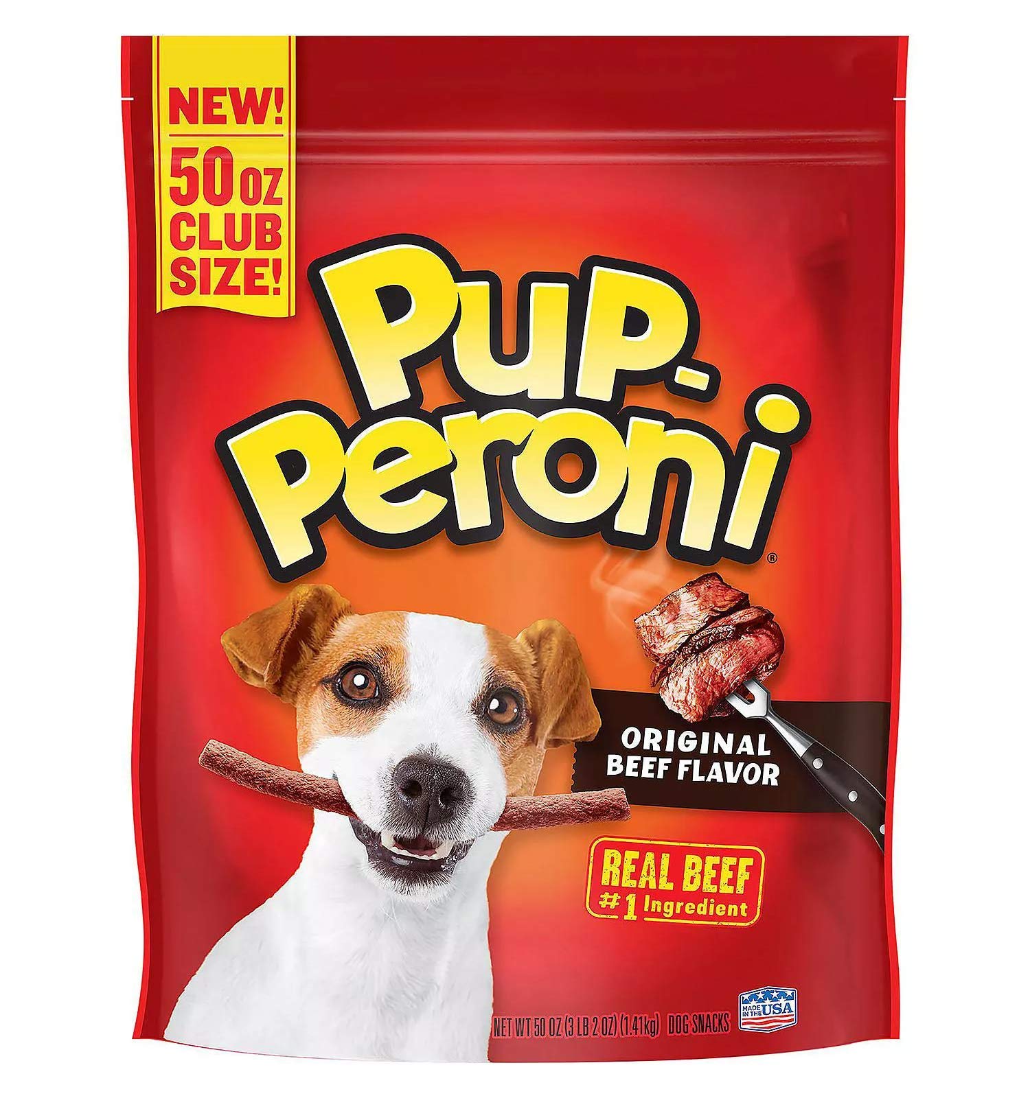 Pup-Peroni Original Beef Flavor Dog Treats - 50oz Large Bag | High-Protein Training Snacks for Dogs | Perfect for Rewards, Travel & Outdoor Adventures