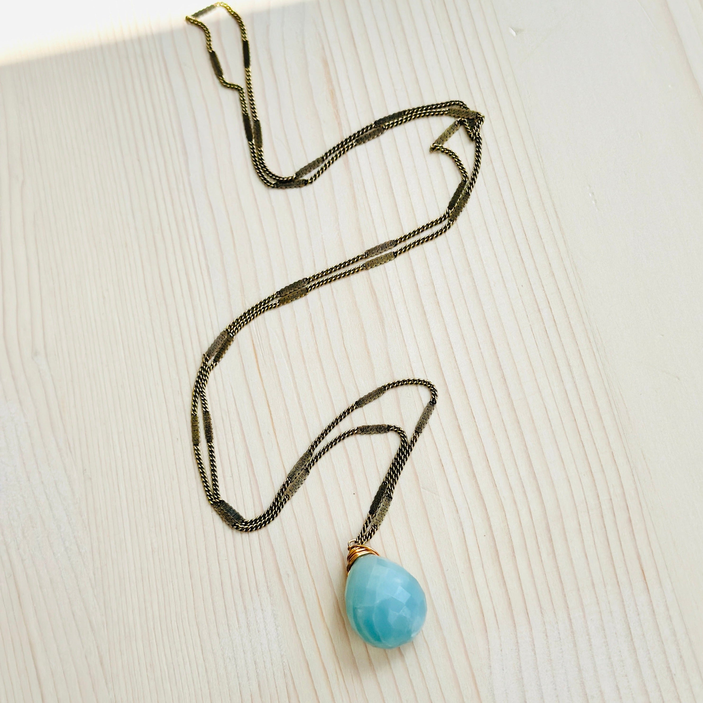 Zara Amazonite Necklace for Women - Elegant Green Gemstone Jewelry for Casual & Formal Occasions