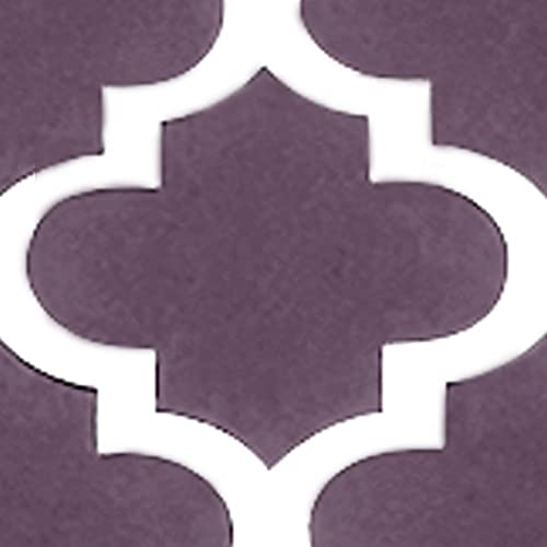 Purple Quatrefoil With White Pattern