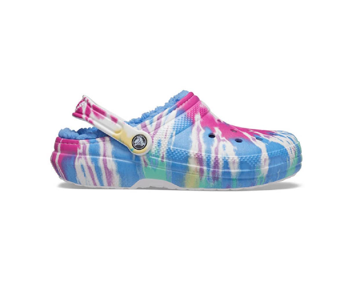 Crocs Unisex-Adult Classic Lined Tie-Dye Clog | Comfortable Slip-On Shoes for Men & Women | Perfect for Indoor, Outdoor & Garden Wear