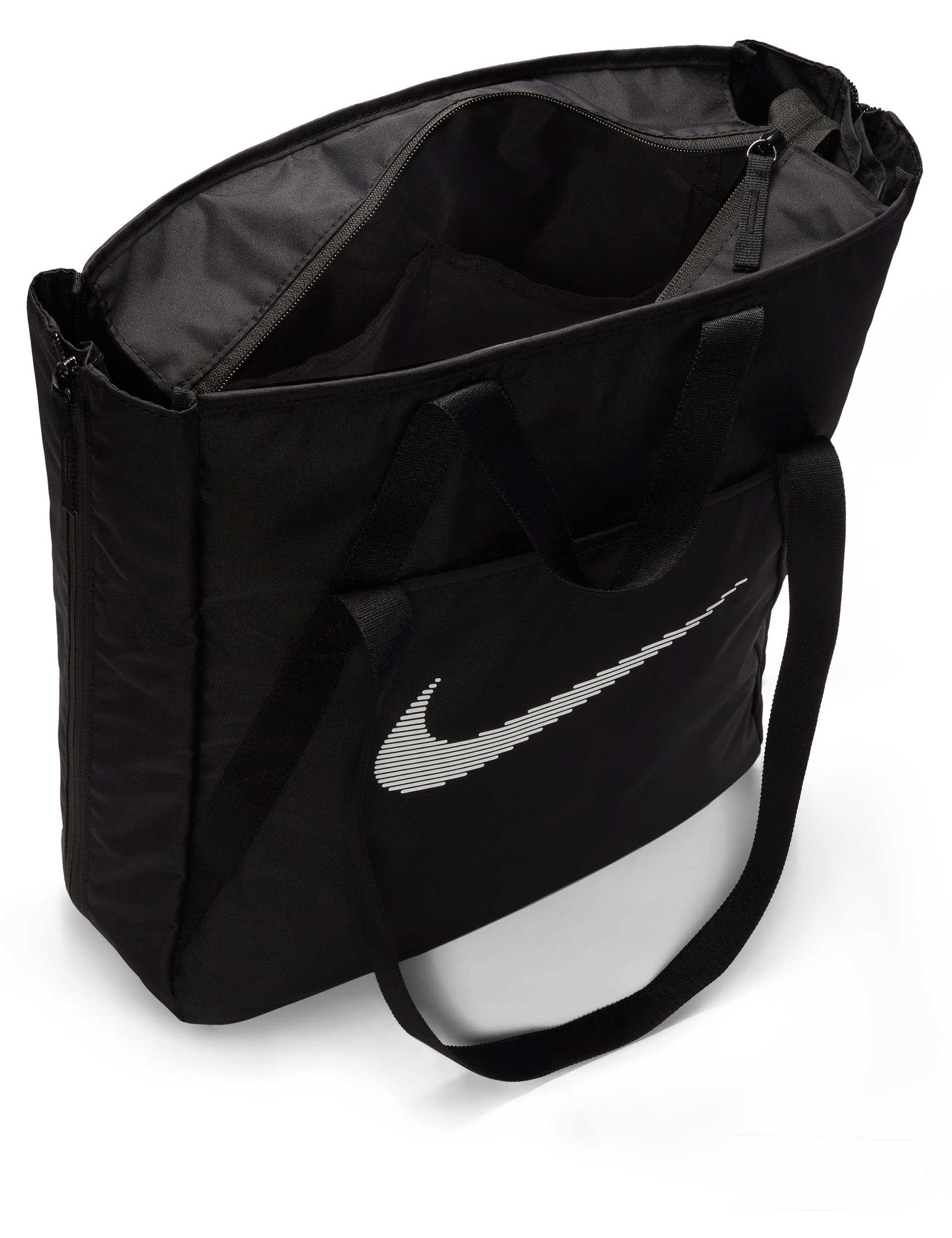 Premium Gym Tote Bag for Women & Men - Large Capacity Sports Duffle Bag with Shoe Compartment - Black/White - Perfect for Workouts, Travel & Yoga Classes