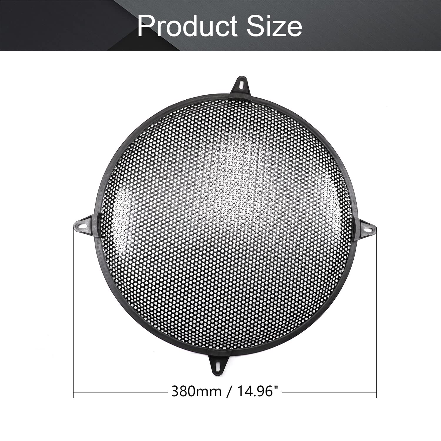 Fielect 4Pcs 15 Inch Car Audio Speaker Grill Covers - Black Waffle Subwoofer Grille Protector for Enhanced Sound Protection | Perfect for Car Audio Systems, Home Theaters & DIY Speaker Projects