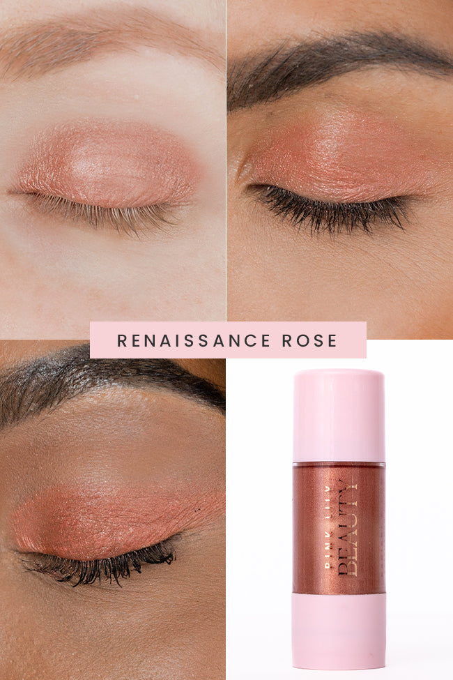 Pink Lily Beauty Radiant Bloom Eyeshadow Drops - Renaissance Rose | Long-Lasting Liquid Eyeshadow for Day & Night Makeup | Perfect for Parties, Weddings & Special Occasions