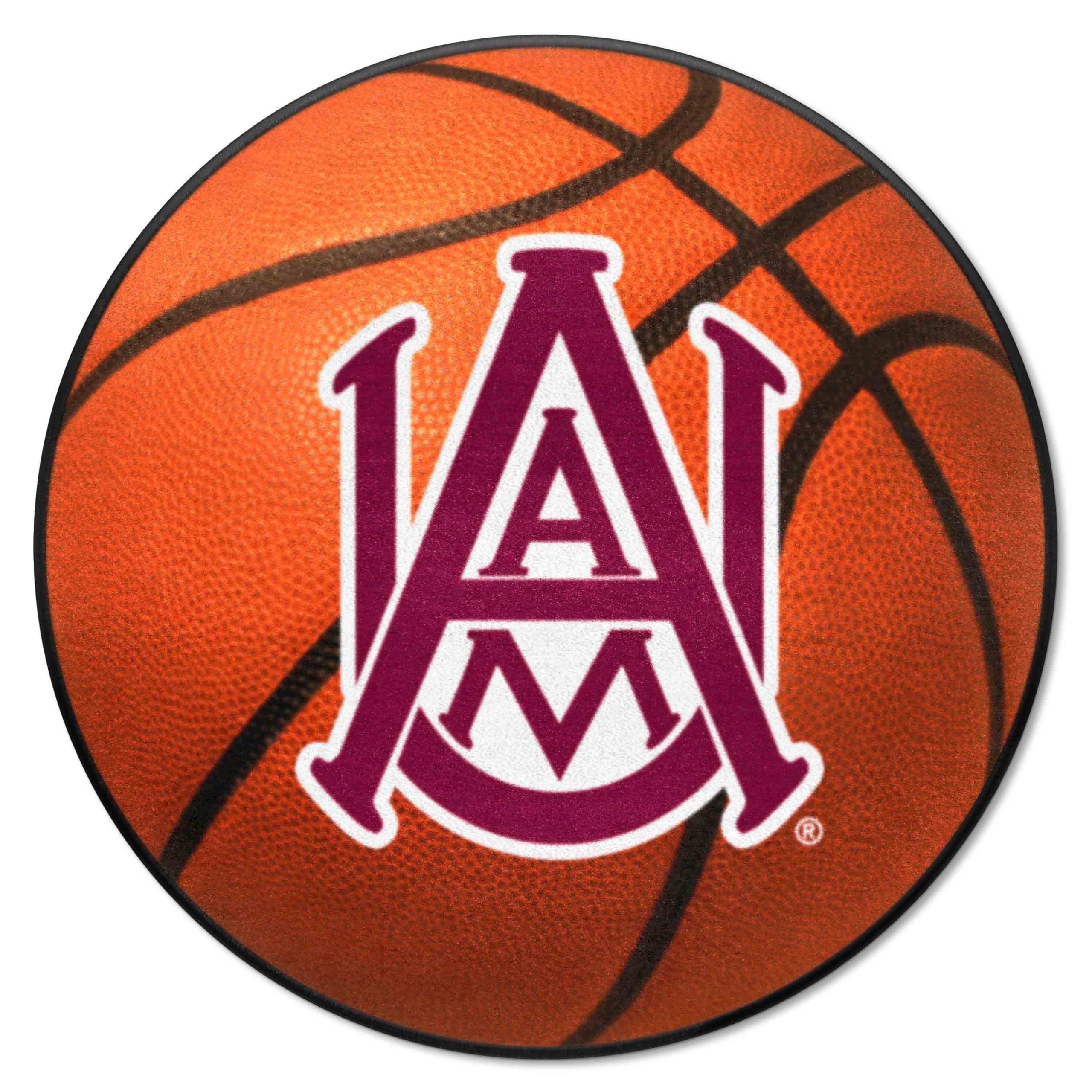 Alabama A&M Bulldogs Basketball Rug - 27in Fan Mat for Sports Room Decor